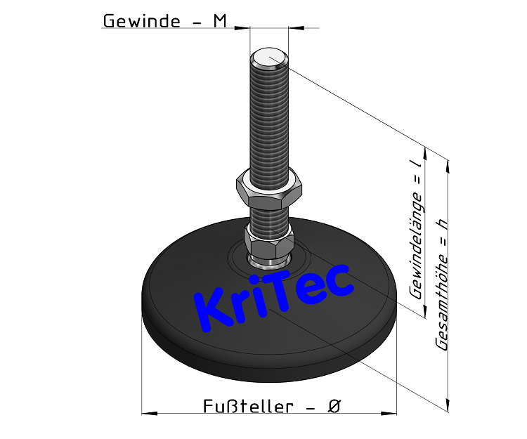 KriTec Stellfuß Zn 80