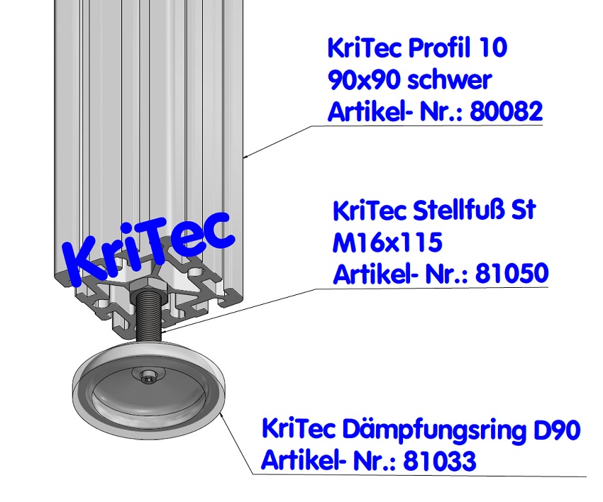 KriTec Stellfuß St 90 M16x115