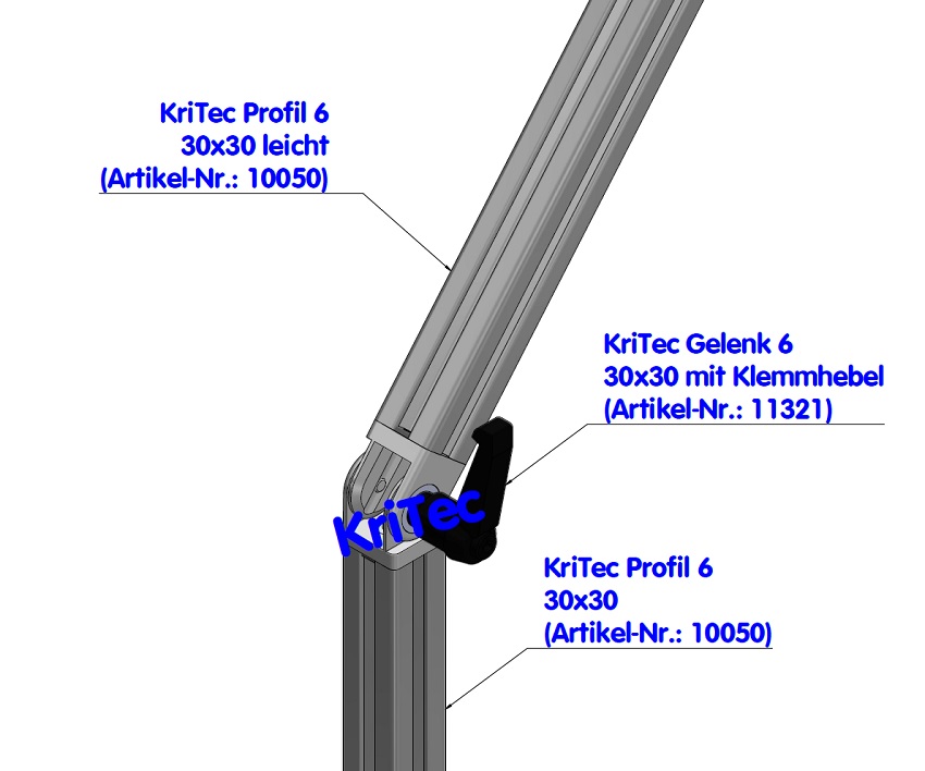 KriTec Profil 6 30x30 leicht