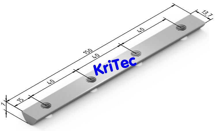 KriTec Nutenstein 8 St glatt 4x M8, L=150mm