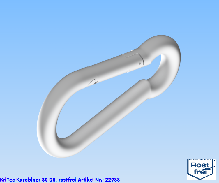 KriTec Karabiner 80 D8, rostfrei