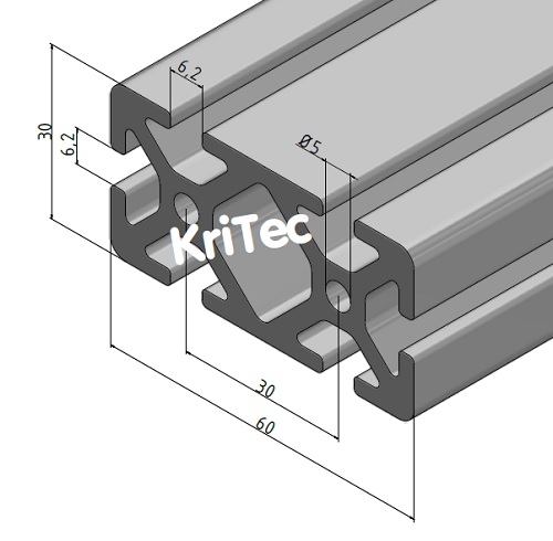 KriTec Profil 6 60x30 schwer