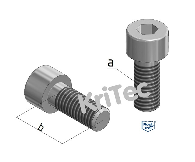 KriTec Zylinderschrauben ISO 4762 (DIN 912) VA rostfrei