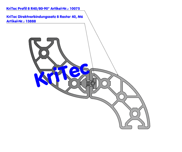 KriTec Profil 8 R40/80-90°