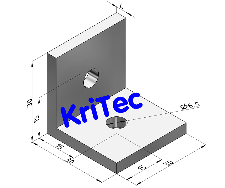 KriTec Aluwinkel 8 30x30x30x4