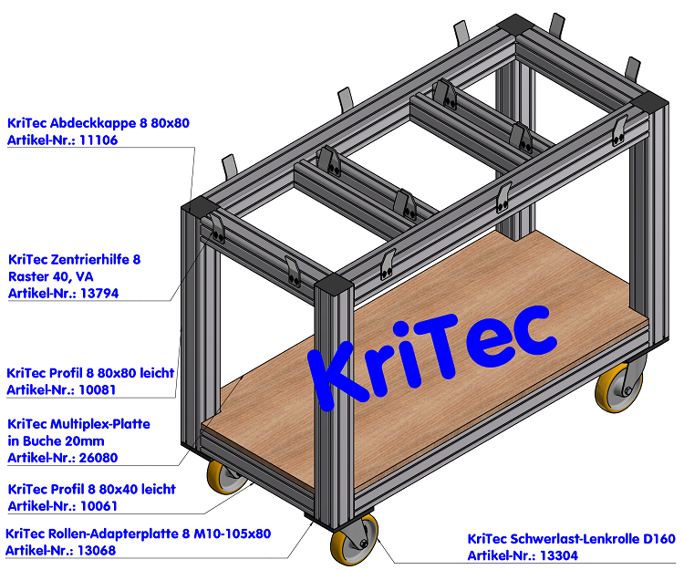 KriTec Zentrierhilfe 8 Raster 40, VA