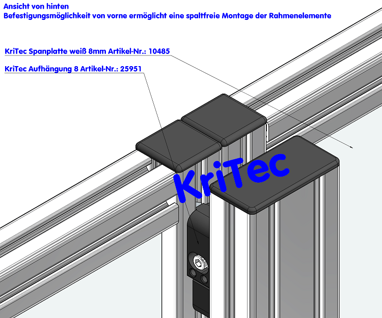 KriTec Spanplatten weiß 8mm