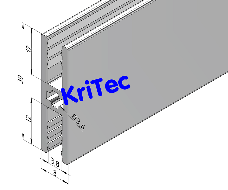 KriTec Platteneinfassprofil 8 20x8 180°