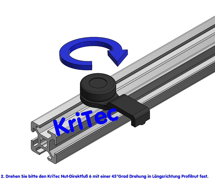 KriTec Nut-Direktfuß 6 Raster 20