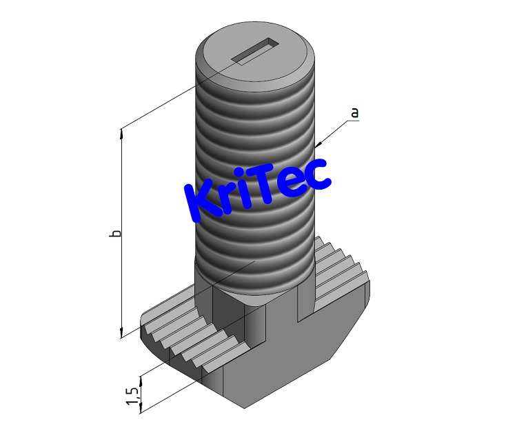 KriTec Hammerschraube 8 St Steghöhe 1,5mm