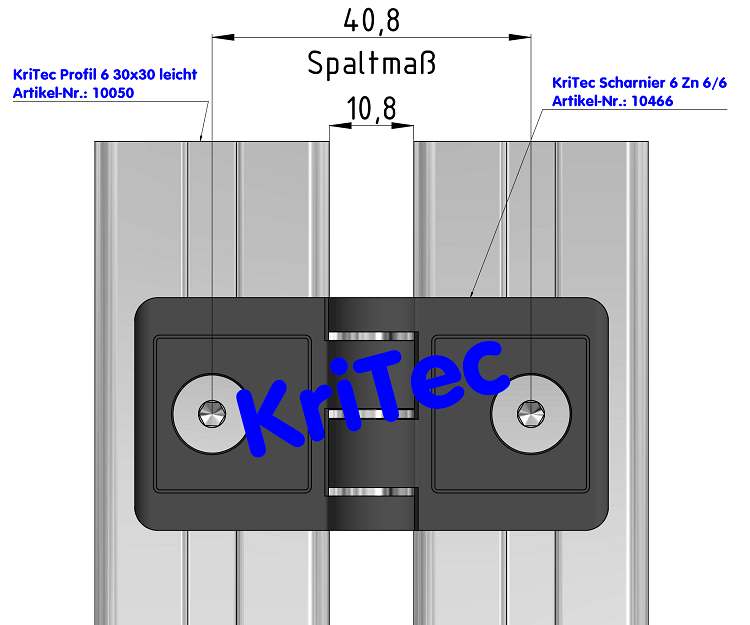 KriTec Scharnier 6 Zn 6/6