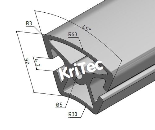 KriTec Profil 6 R30/60-45°