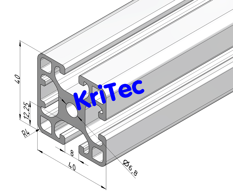KriTec Profil 8 40x40 1N leicht