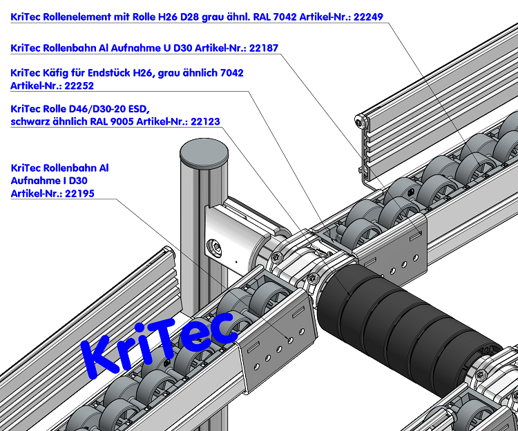 KriTec Rollenbahn Al Aufnahme U D30
