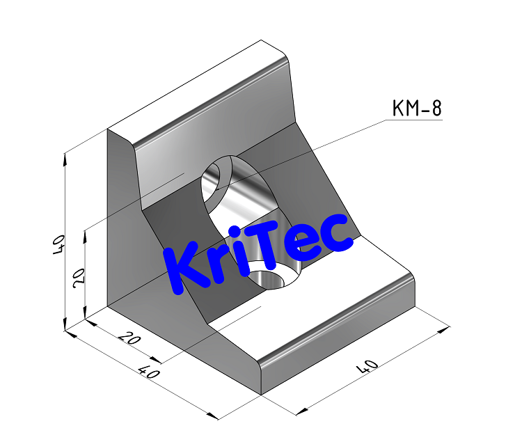 KriTec Winkel 8 40x40x40