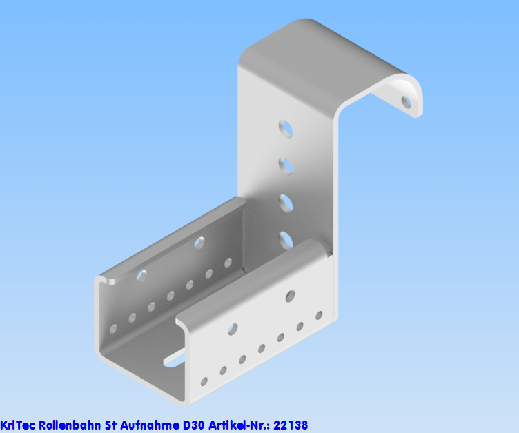 KriTec Rollenbahn St Aufnahme D30 mit Anschlag
