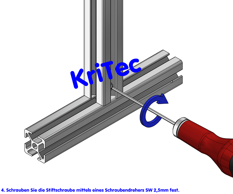 KriTec Zentralverbinder 8 Raster 30 einschiebbar