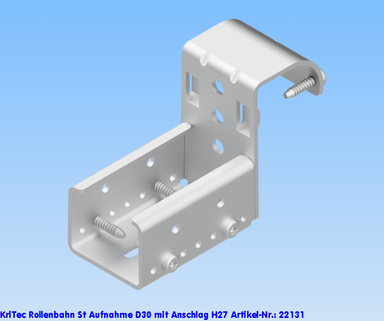 KriTec Rollenbahn St Aufnahme D30 mit Anschlag H27