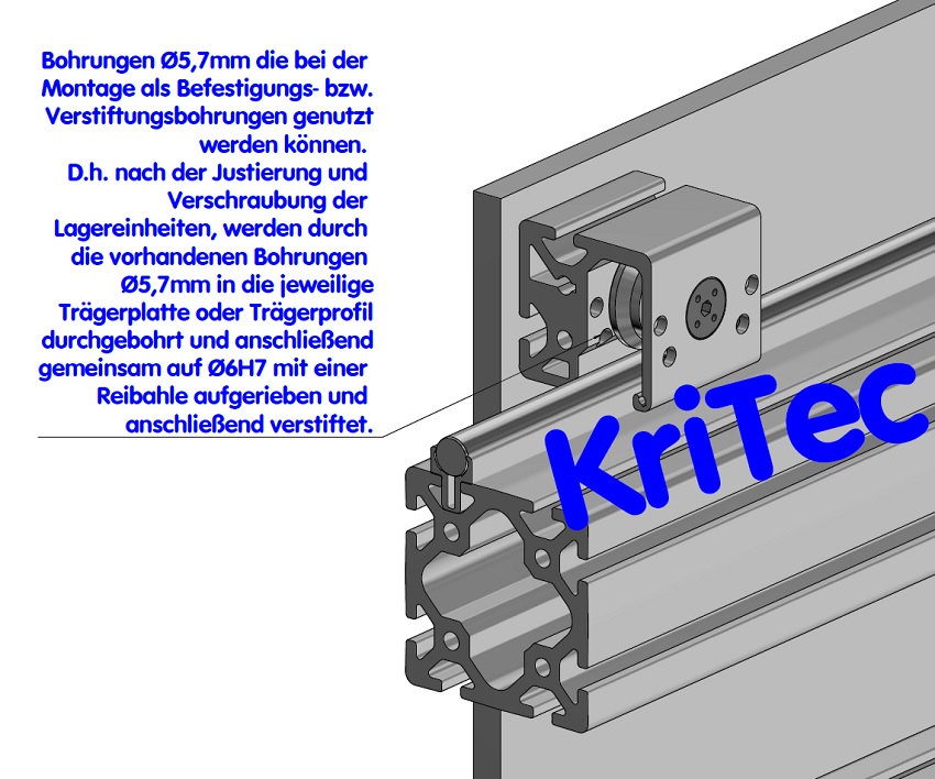 KriTec Lagereinheit 8 D14 exzentrisch