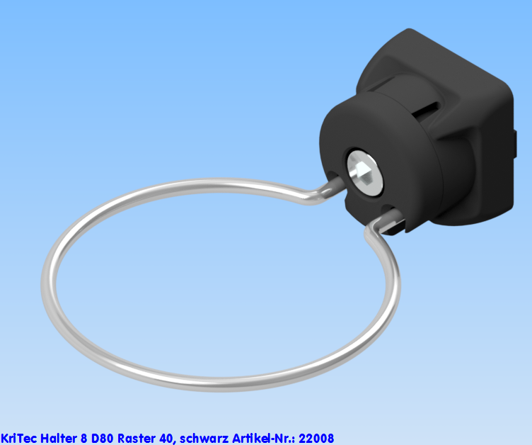 KriTec Halter 8 D80 Raster 40, schwarz