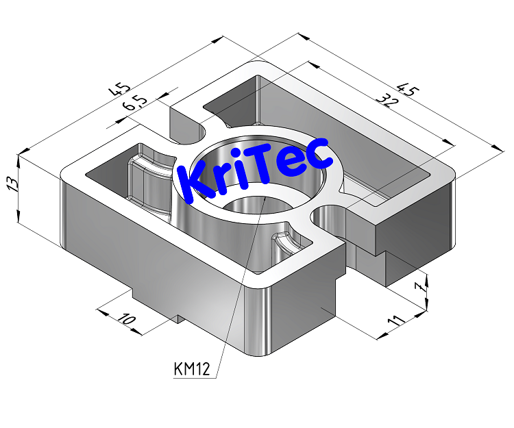 KriTec Plattenverbinder 10 45x45 lackiert