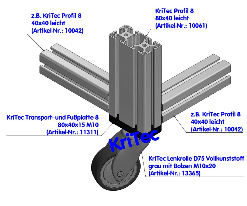 KriTec Profil 8 80x40 leicht