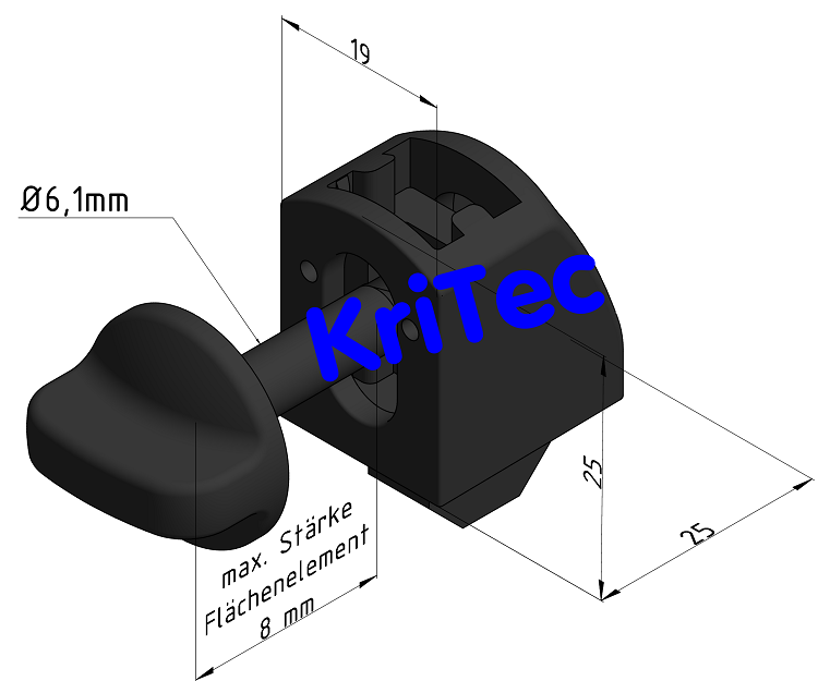 KriTec Schnell-Befestigungsblock 8 PA 1-8