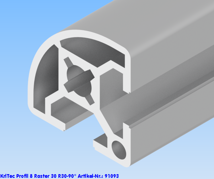 KriTec Profil 8 Raster 30 R30-90°
