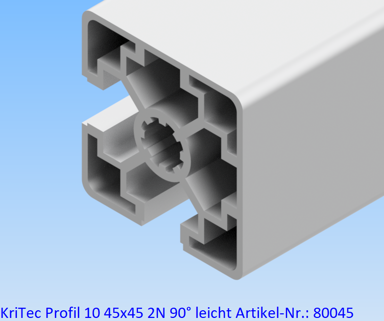 KriTec Profil 10 45x45 2N 90° leicht