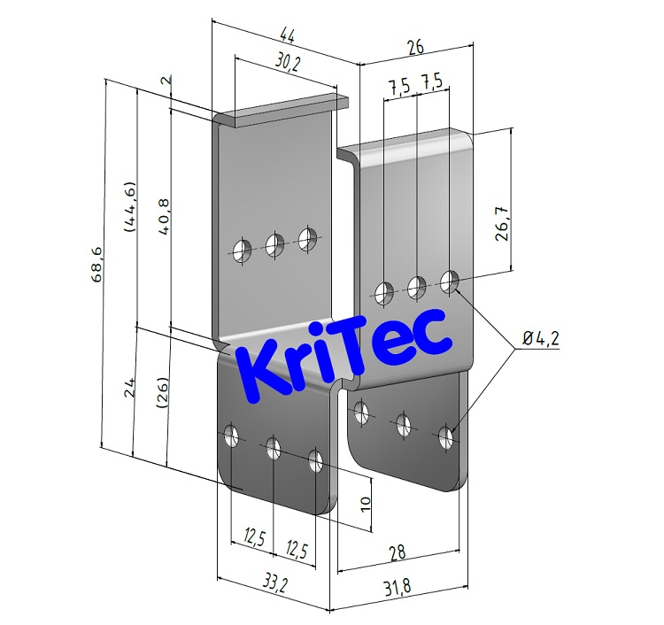 KriTec Montagehalter Al D28
