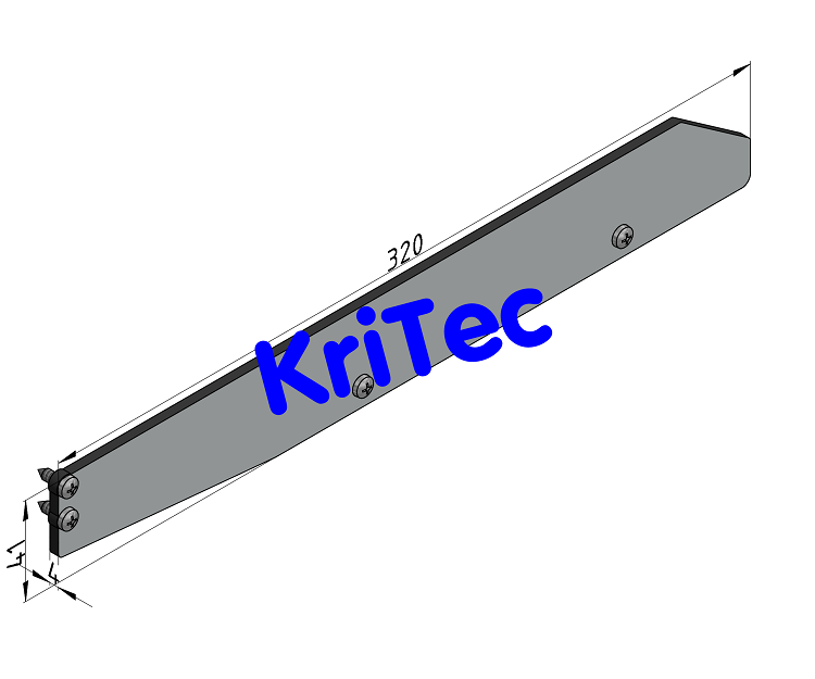 KriTec Regalboden-Abdeckkappensatz 8 320 mit Bordkante grau ähnlich RAL 7035