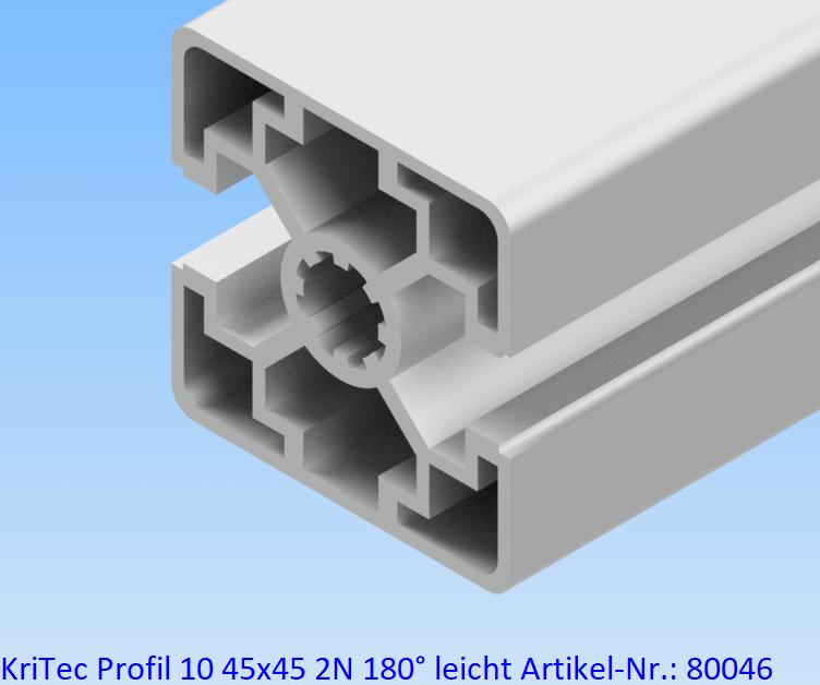 KriTec Profil 10 45x45 2N 180° leicht