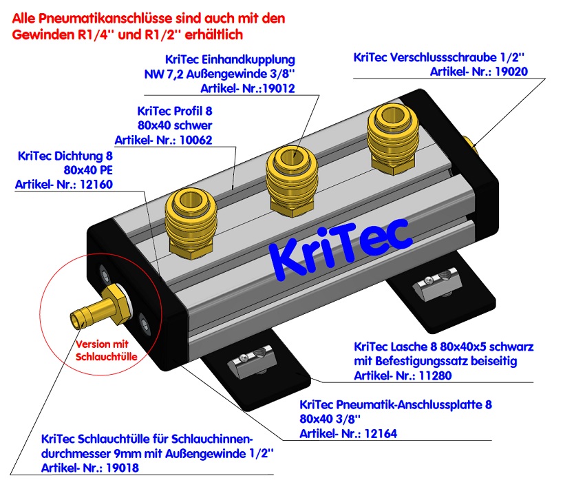 KriTec Verschlussschraube 1/2zoll