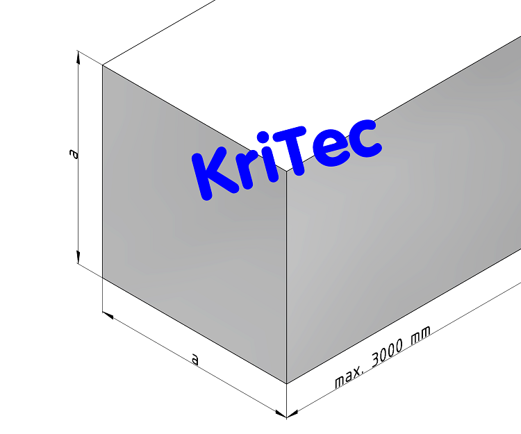 KriTec Aluminium-Vierkantstangen