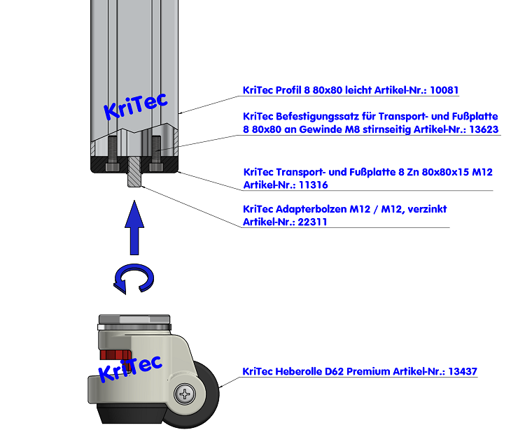 KriTec Heberolle D62 Premium