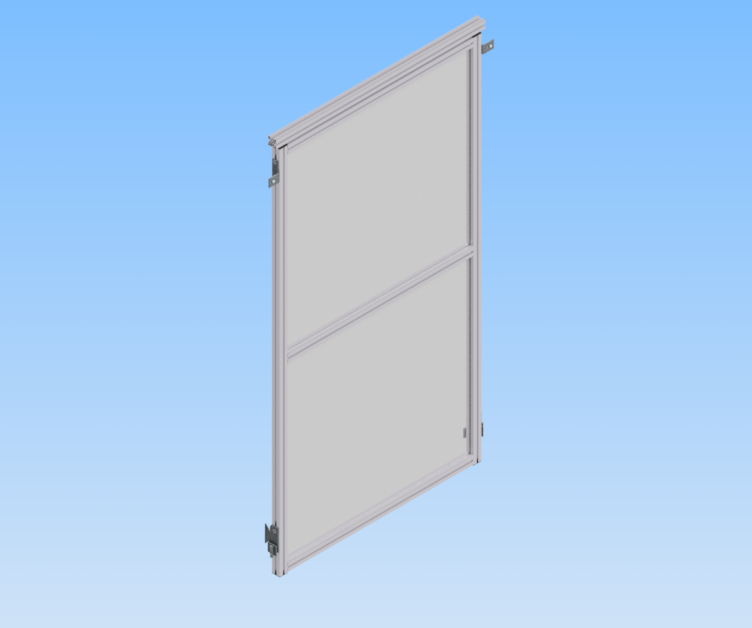 KriTec Schutzzaunelement Nut 8 Raster 40, B500xH2300mm, Polycarbonat PC, klar 5mm