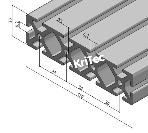 KriTec Profil 6 120x30 schwer
