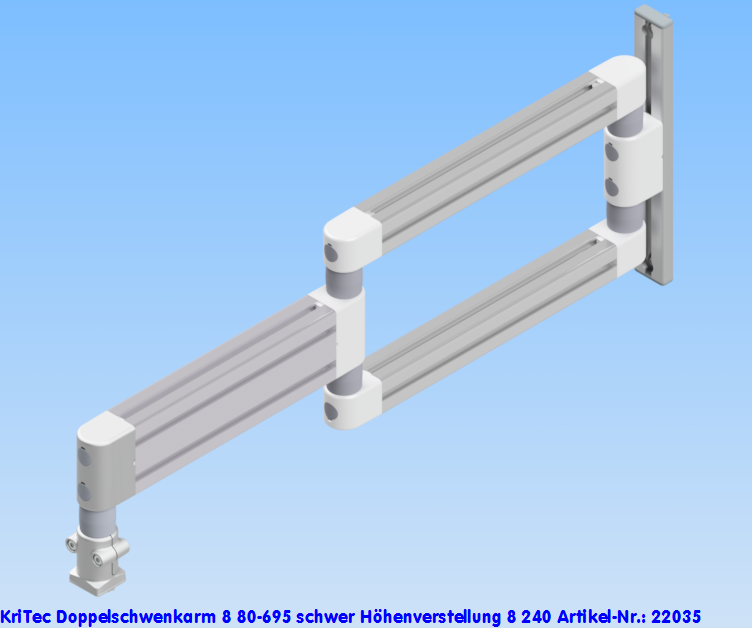 KriTec Doppelschwenkarm 8 80-695 schwer Höhenverstellung 8 240