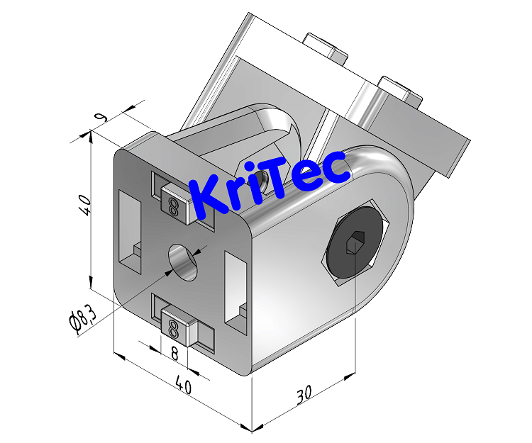 KriTec Gelenk 8 40x40, Standard