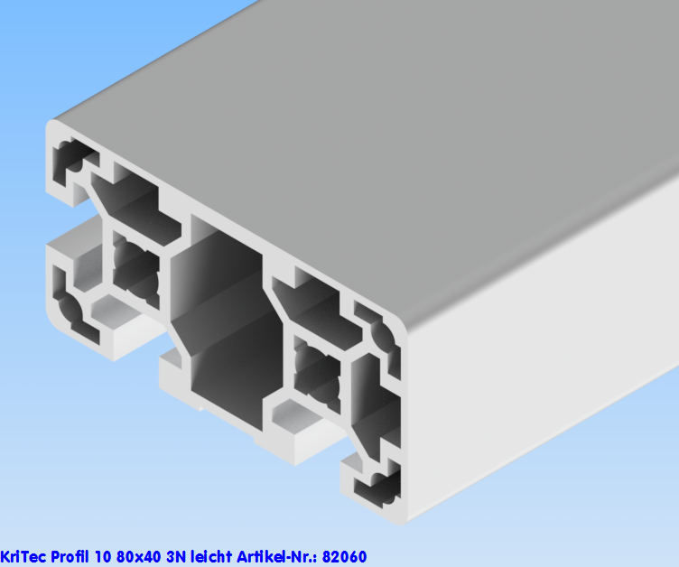 KriTec Profil 10 80x40 3N leicht