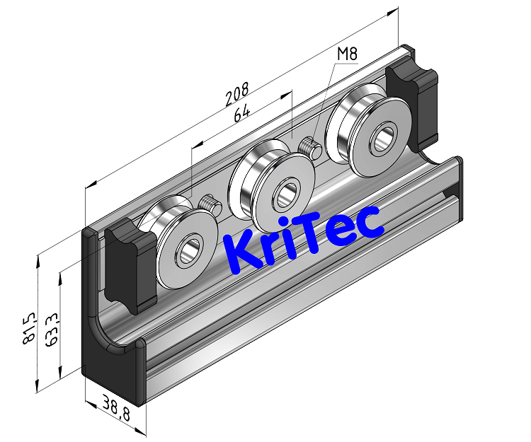 KriTec C-Schiene, Lagereinheit 8 D14 3R