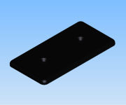 KriTec Abdeckkappe 8 PA 80x40 verschraubt inkl. Schrauben