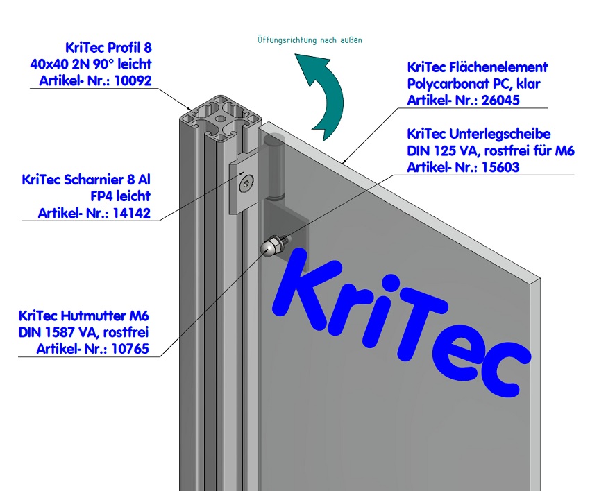 KriTec Polycarbonat PC, klar (Makrolon)