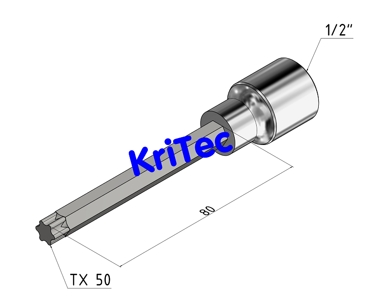 KriTec Nuss 1/2'' TX 50 lang, Länge 85m
