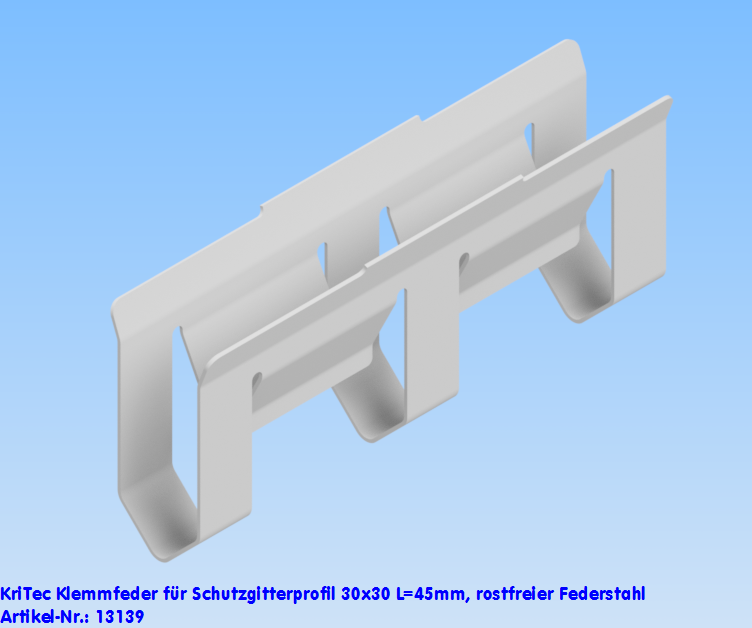 KriTec Klemmfeder für Schutzgitterprofil
