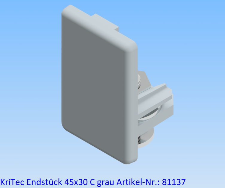 KriTec Endstück 45x30 C grau