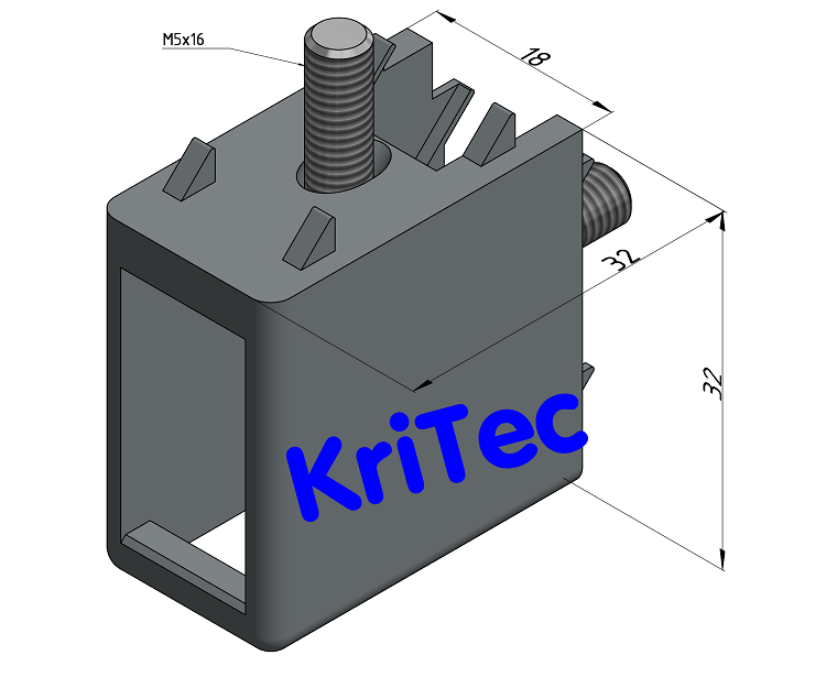 KriTec Klemmprofil-Eckverbindungssatz 8 32x18