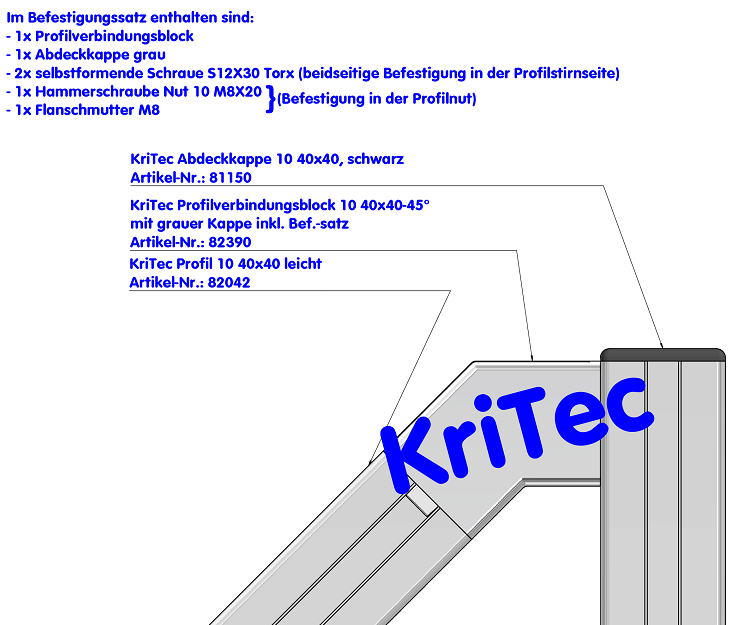 KriTec Profil 10 40x40 leicht