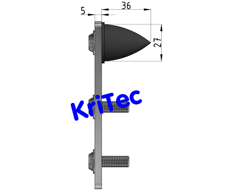 KriTec Schlittenanschlag für Linearschlitten-Profilträgerset 8 80x80 schwer