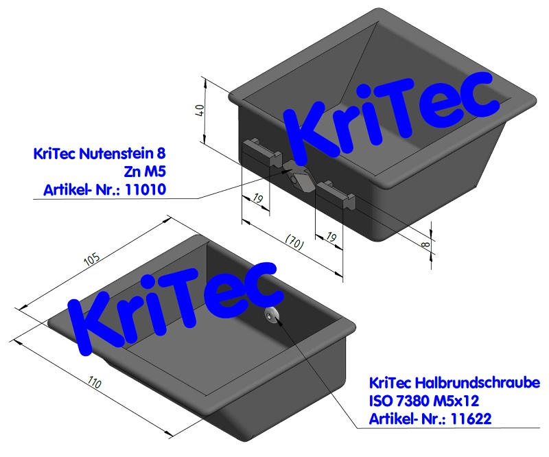 KriTec Greifschale 8 110x105